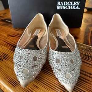 Badgley Mischka Gigi Crystal Pointed Toe Flat